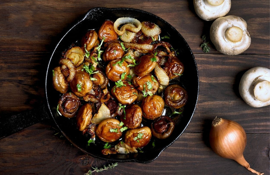 Pan-Fried Mushrooms with Butter and World's best garlic aioli 🍄