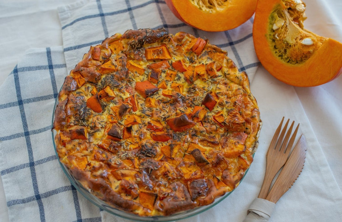 Pumpkin Quiche with Feta, Thyme & a Hint of Honey