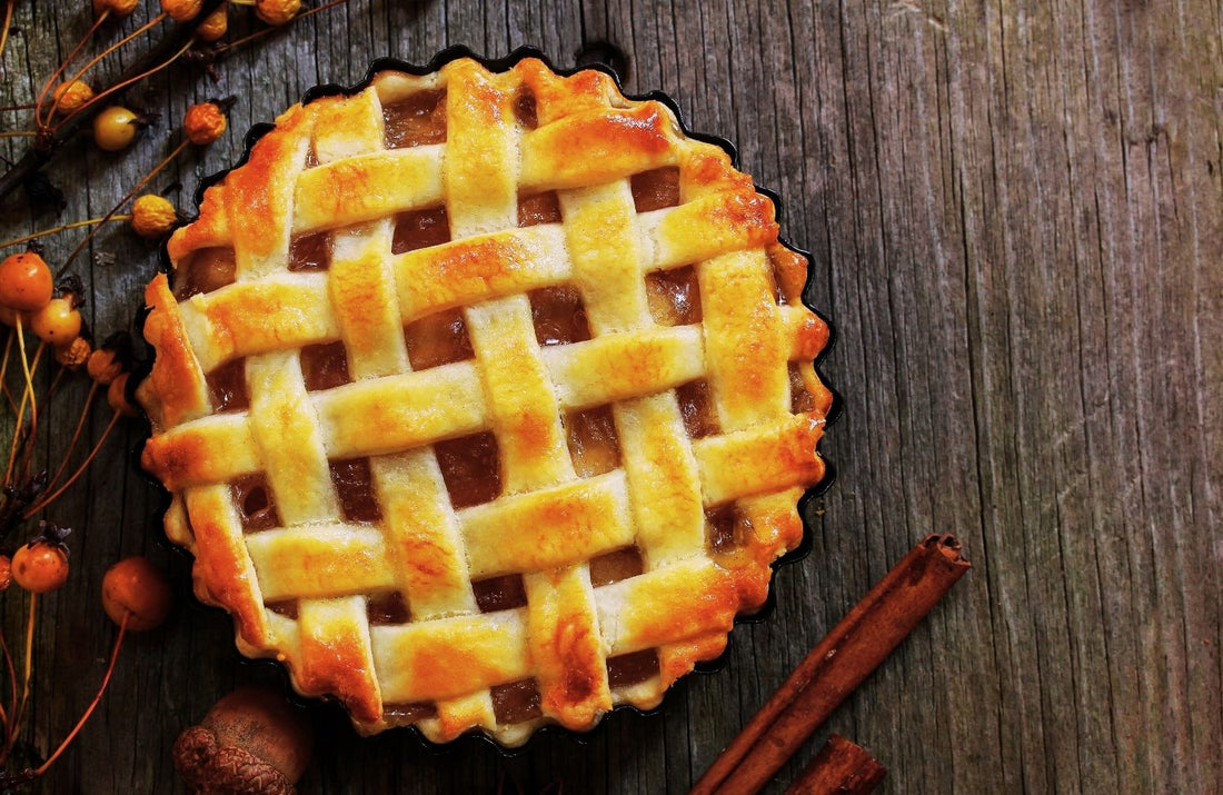 Traditional covered apple cake