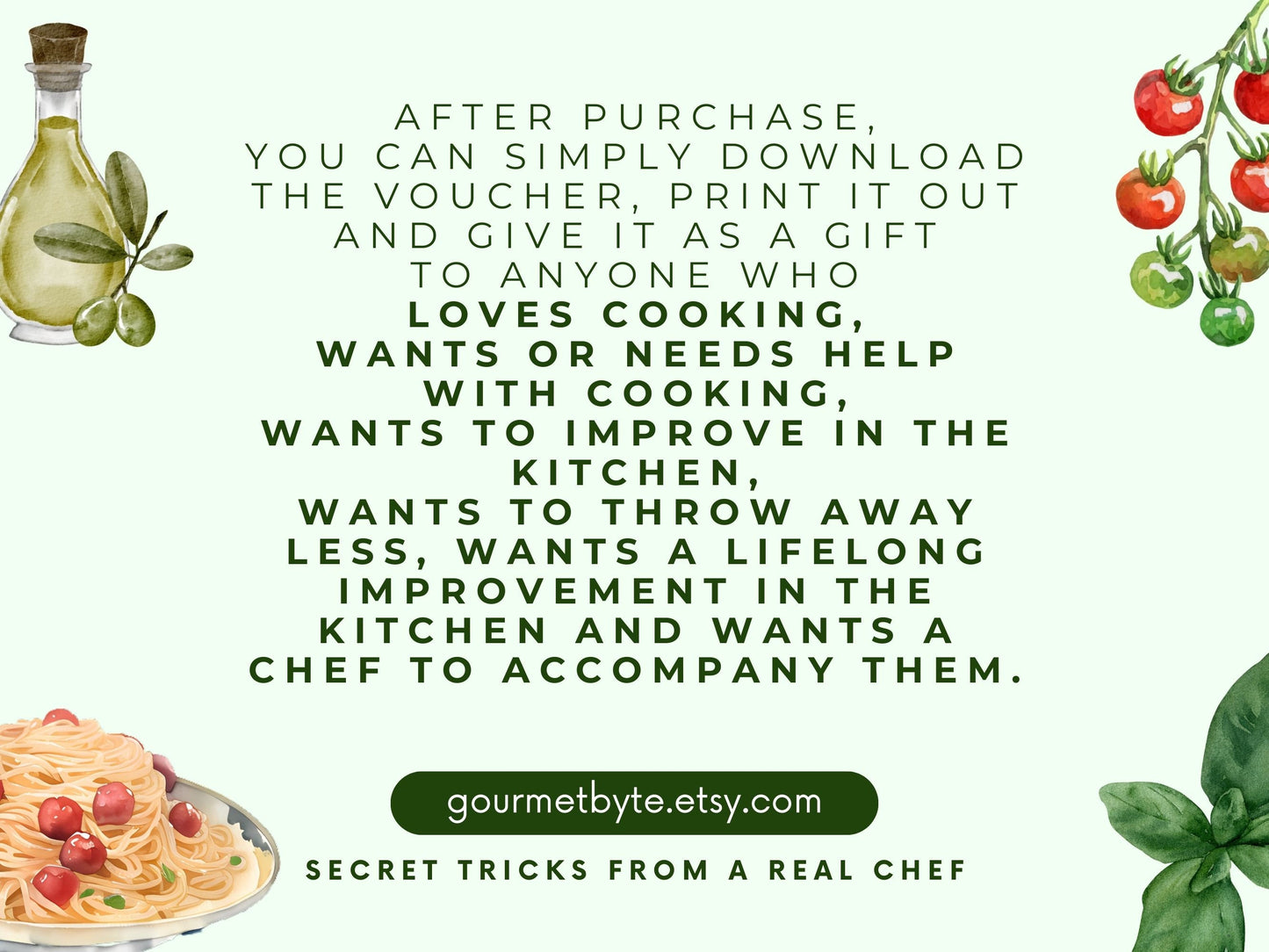 Gift card for my shop gourmetbyte - perfect gift for cook lovers, hobby cooks, cooking enthusiasts