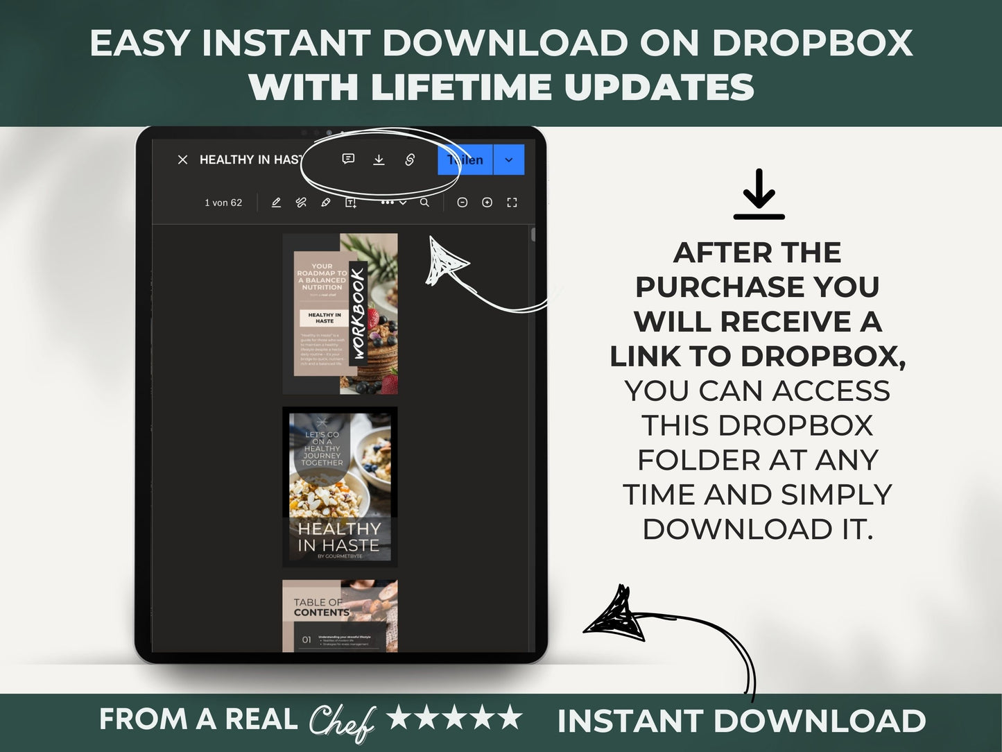 Customisable recipe book, easily sort and fill in recipes and recipe cards