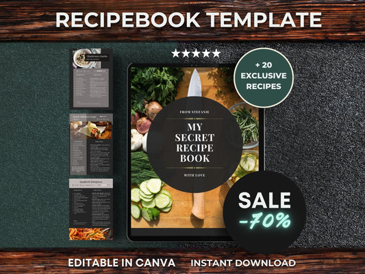 Customisable recipe book, easily sort and fill in recipes and recipe cards